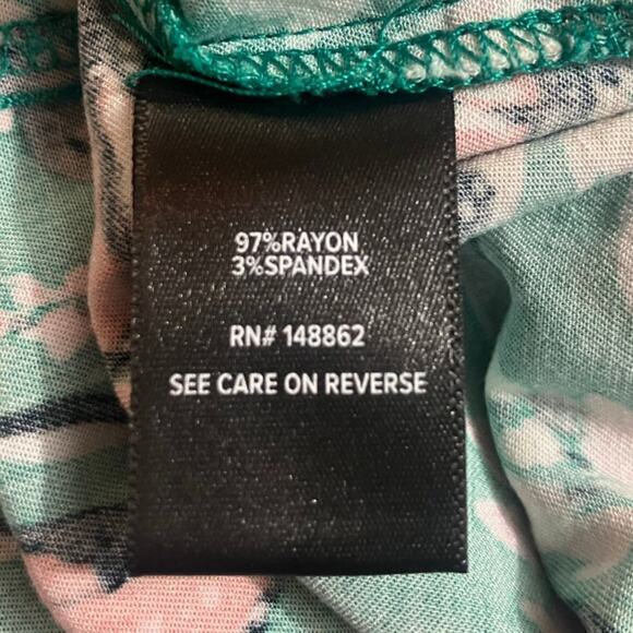 Torrid Women's Green Floral Short Sleeve Button Pintuck Maxi Dress SZ 1 (14/16) - Picture 9 of 11